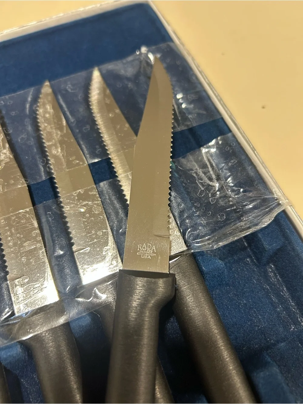 Rada Cutlery Steak Knife Set - Black Handle